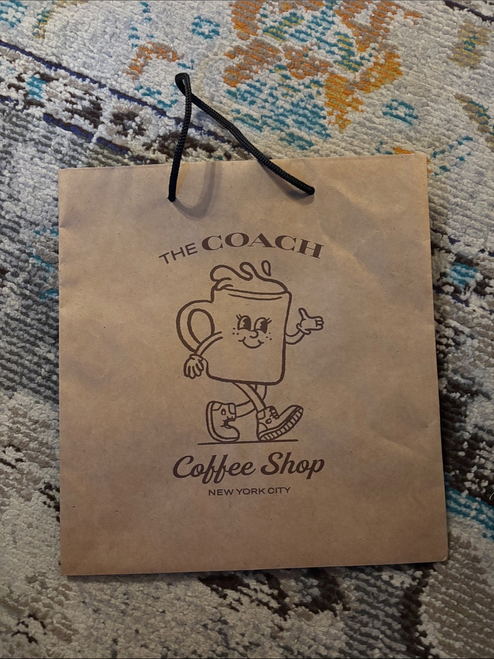 Coach Coffee Shop Paper Shopping Bag